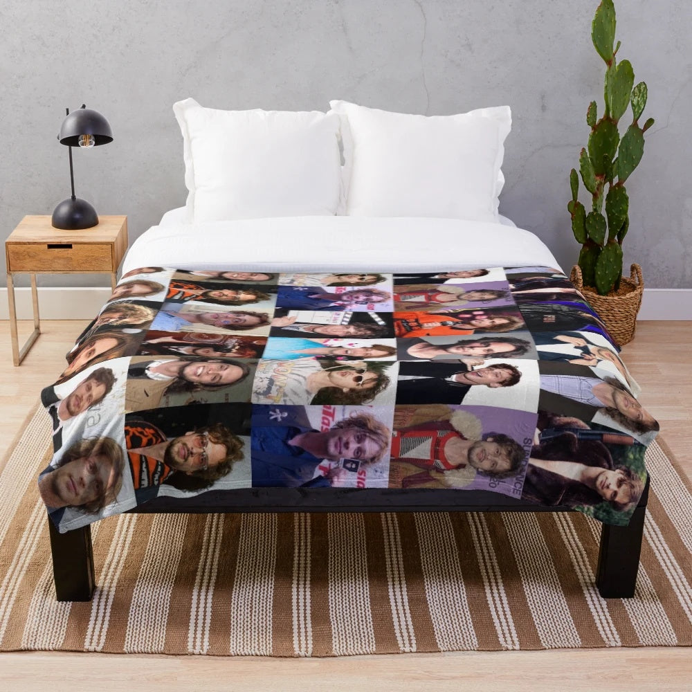 Matthew Gray Gubler Collage 3 Plush Blanket