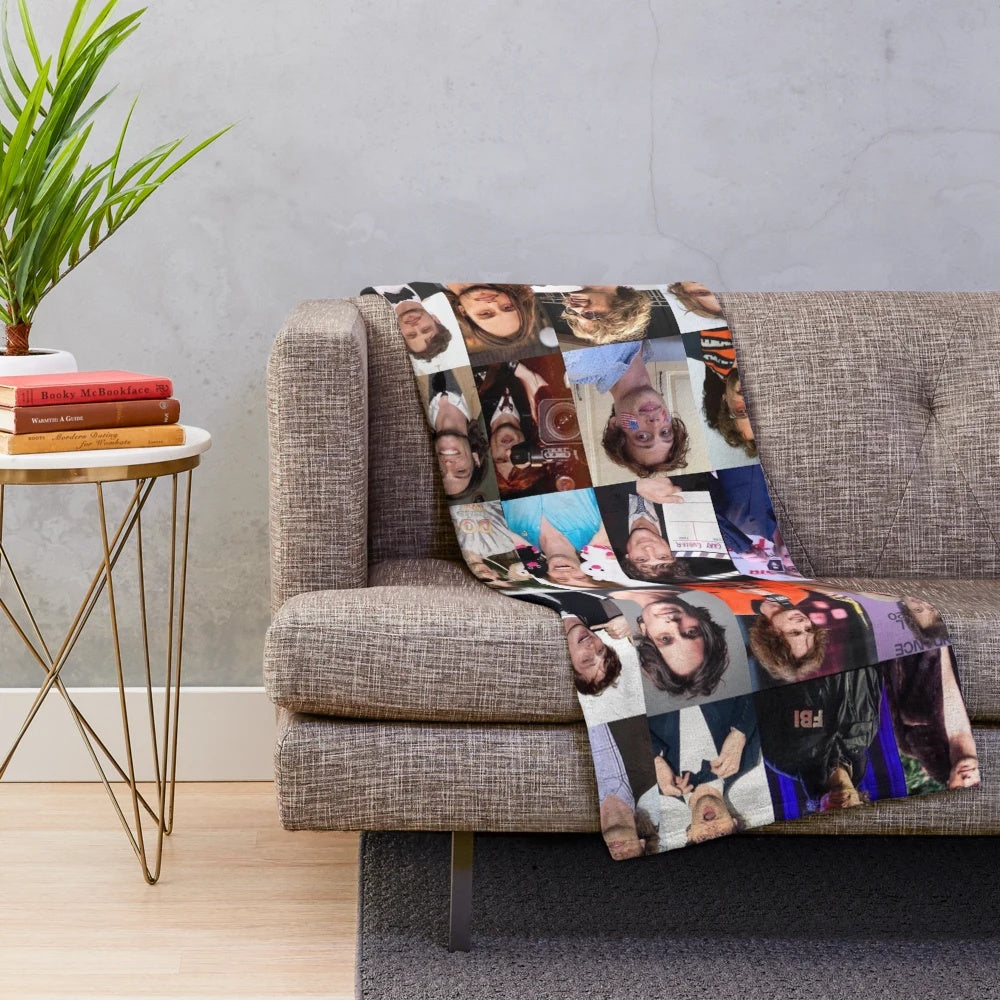 Matthew Gray Gubler Collage 3 Plush Blanket