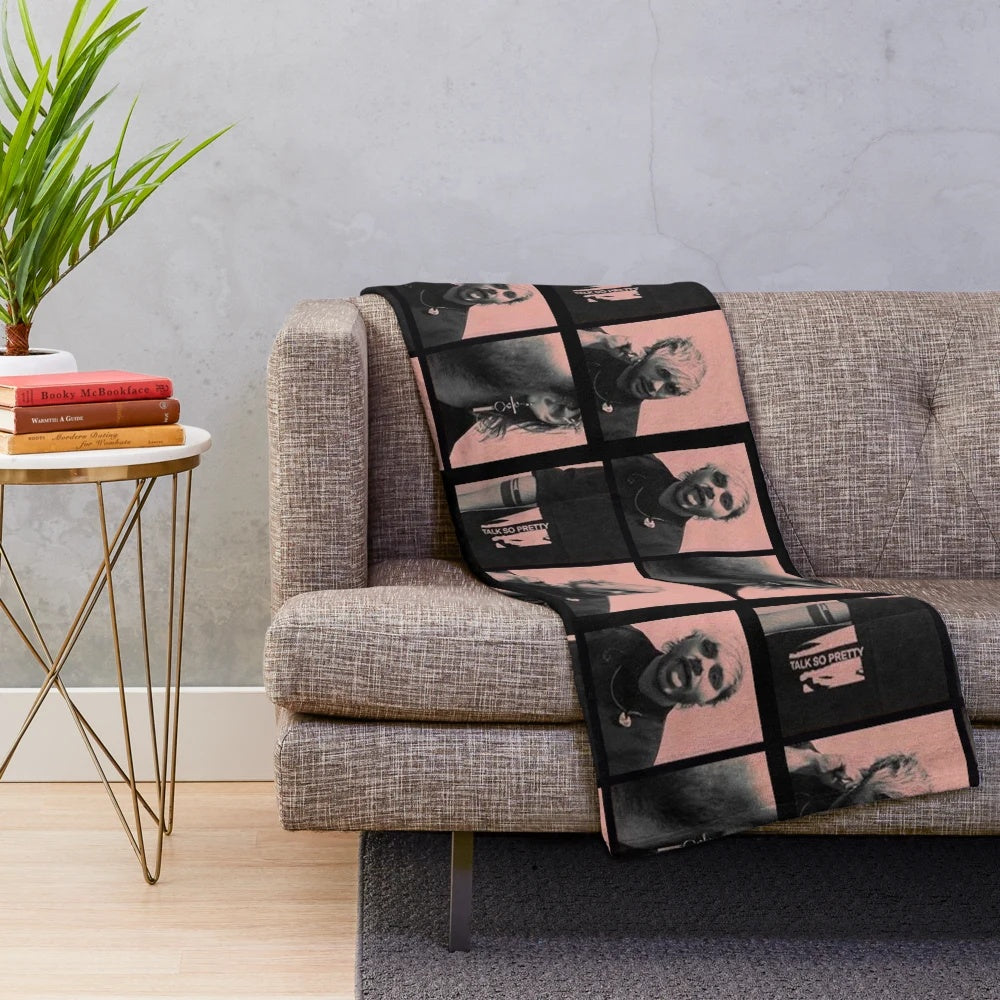 Michael Clifford inspired plush blanket with photo booth design