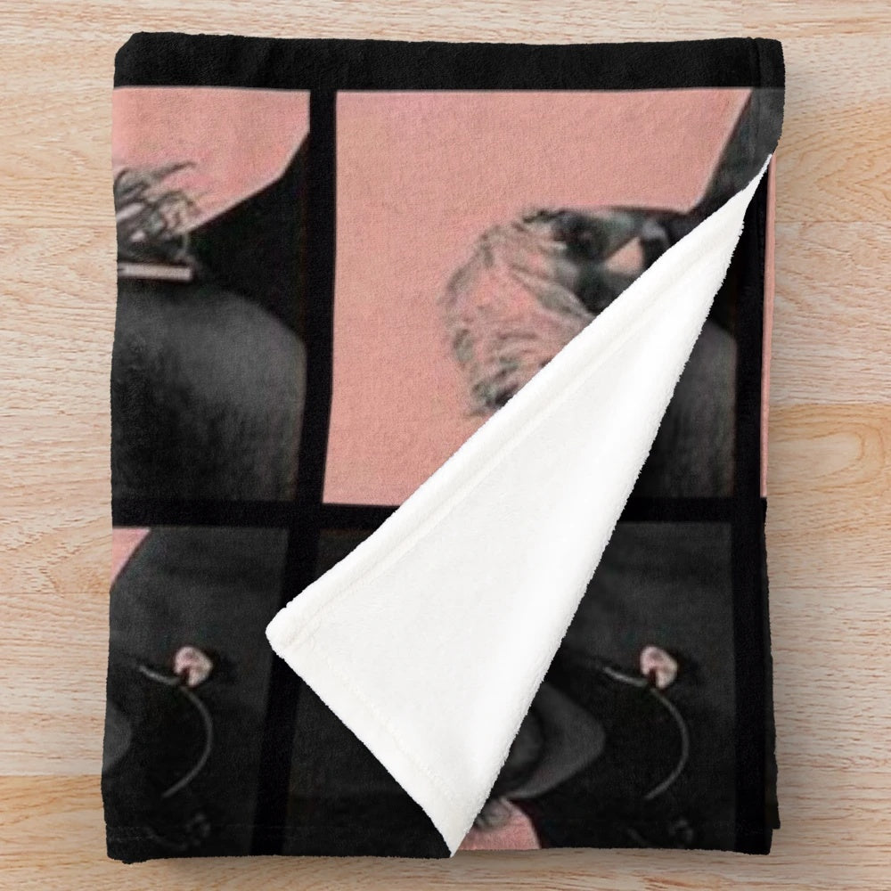 Michael Clifford inspired plush blanket with photo booth design