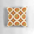 Mid-century modern 1970s style geometric pattern decorative throw pillow