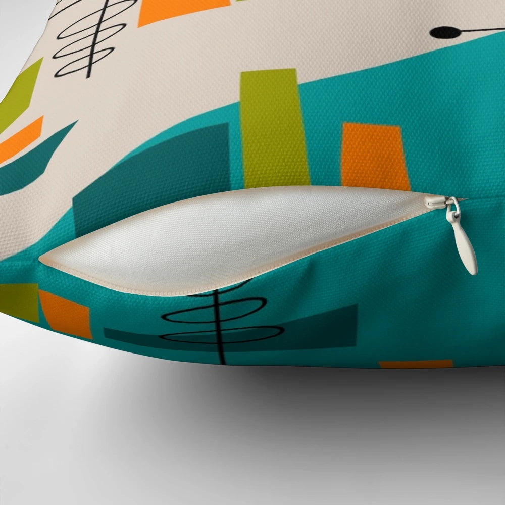 Mid-Century Modern Abstract Space Age Pillow
