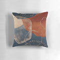 Modern abstract terracotta blush and navy blue decorative throw pillow