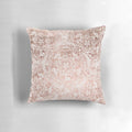 Modern floral mandala design pillow with rose gold and white color scheme