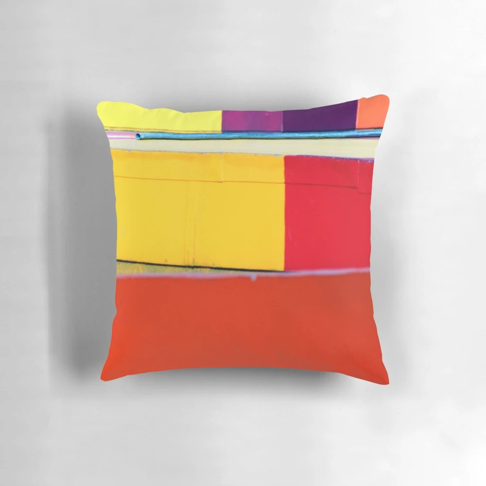 Pillow featuring a striking abstract geometric design in a contemporary urban style