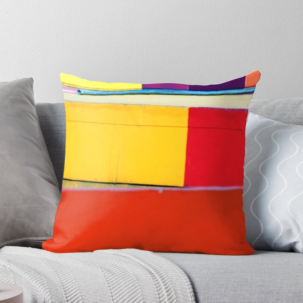 Pillow featuring a striking abstract geometric design in a contemporary urban style