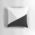 Monochromatic black, white, and gray geometric pattern pillow
