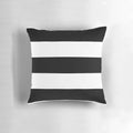 Black and white striped decorative pillow