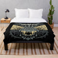 Monster Hunter inspired plush blanket featuring various monsters