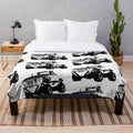 Monster truck pattern plush blanket