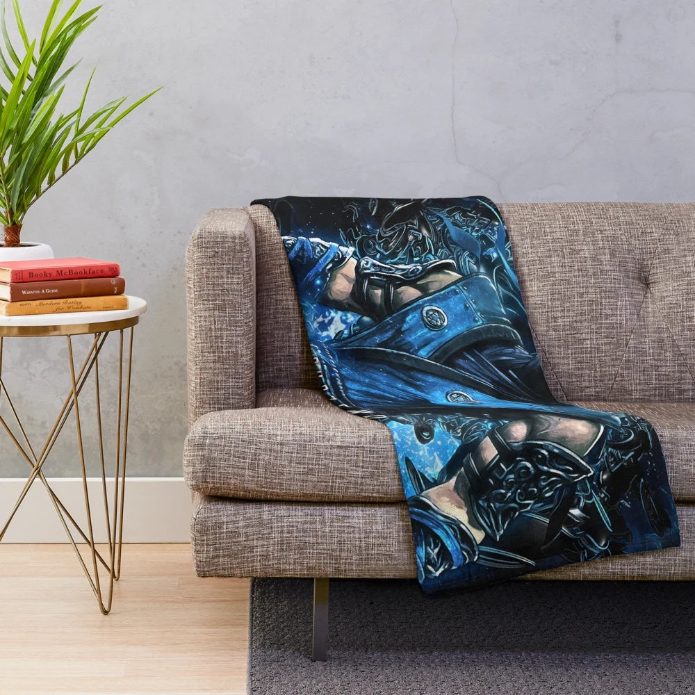 Mortal Kombat Sub Zero Inspired Plush Blanket