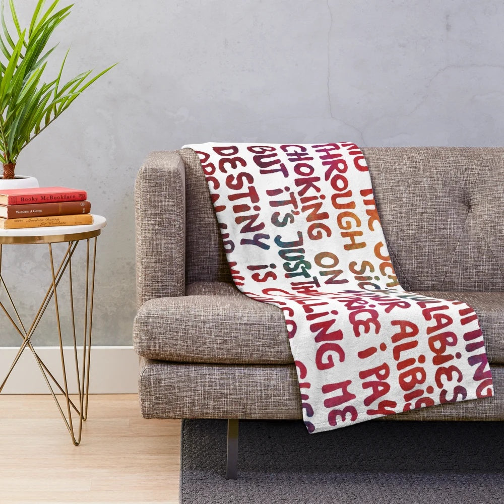Mr Brightside inspired plush blanket featuring the iconic band The Killers
