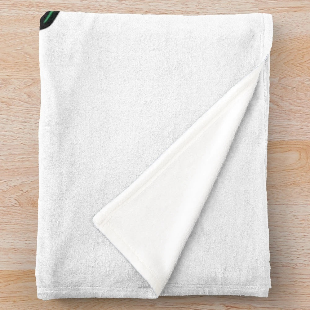 Plush blanket featuring music-inspired album art and song lyrics