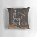 Stylish pillow featuring a design inspired by renowned cellist Hauser na Cellos