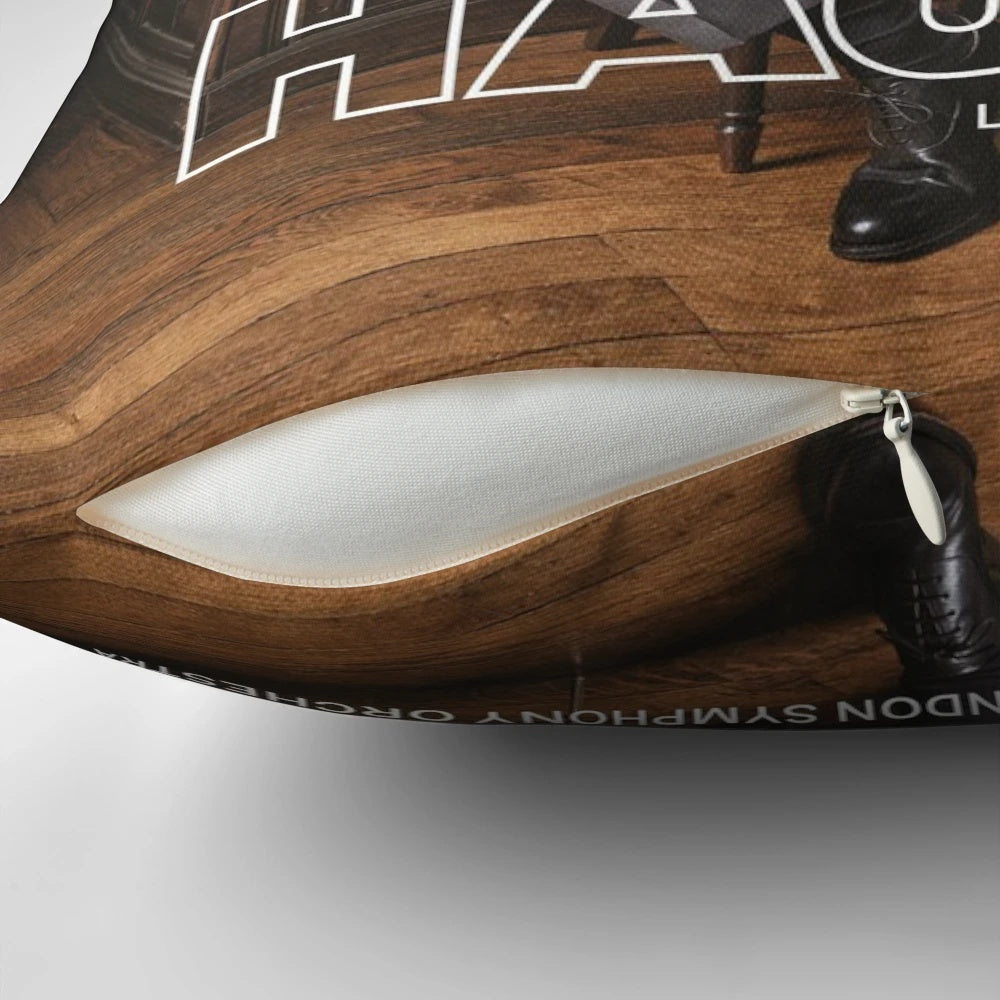Stylish pillow featuring a design inspired by renowned cellist Hauser na Cellos