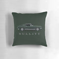 Mustang Bullitt-inspired pillow with the classic car design
