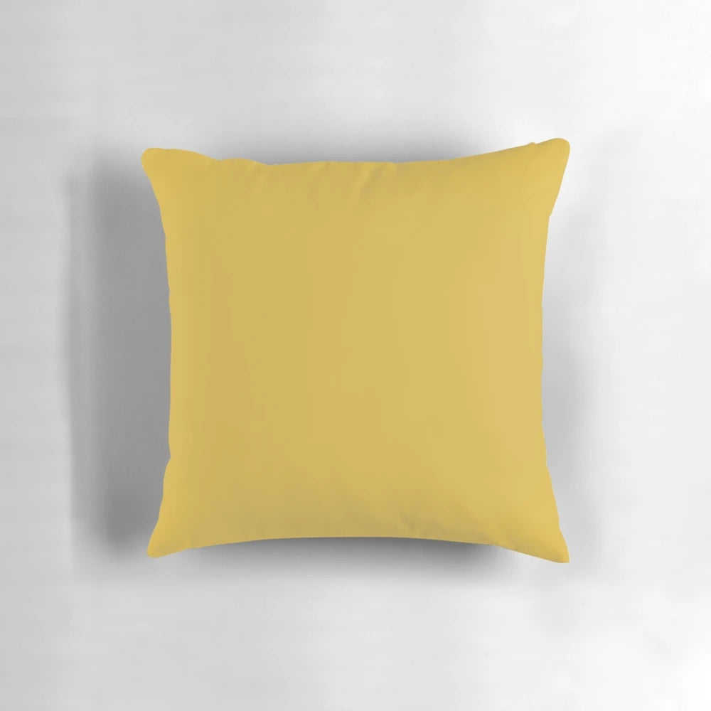 Soft and cozy mustard yellow solid pillow