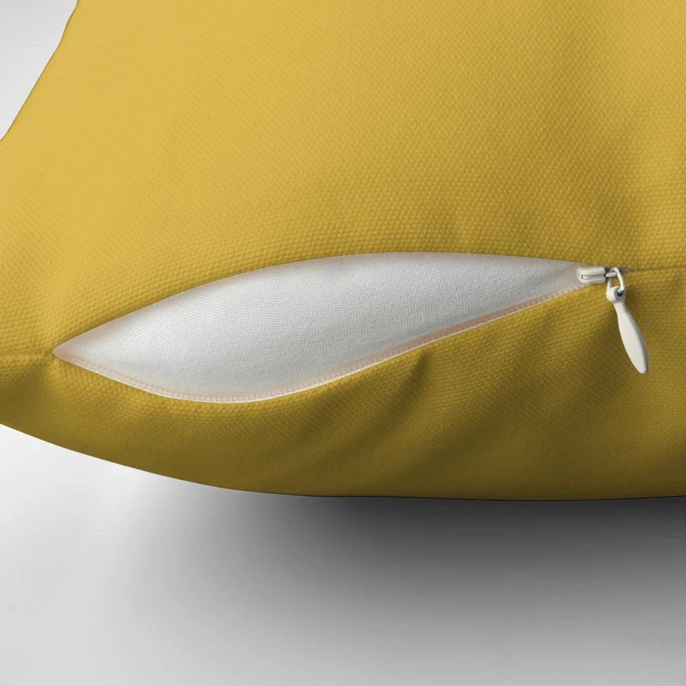 Soft and cozy mustard yellow solid pillow