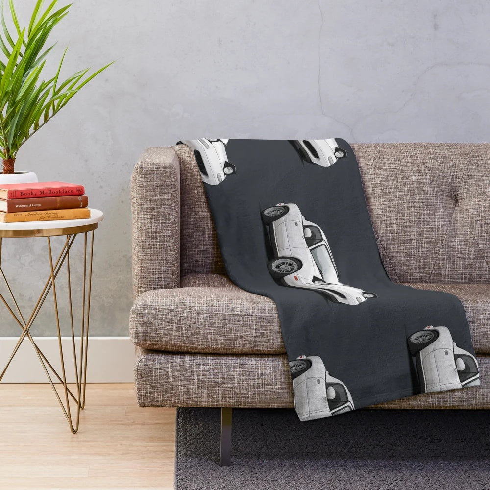 Cozy plush blanket featuring an illustration of a Mazda Mx5 / Miata NA MK1 sports car