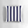 Navy blue and white striped decorative pillow for modern coastal home decor