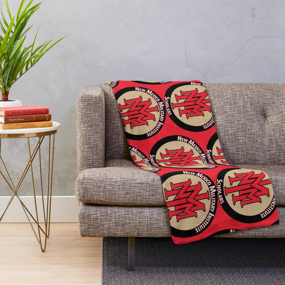 New Mexico Military Institute-inspired plush blanket