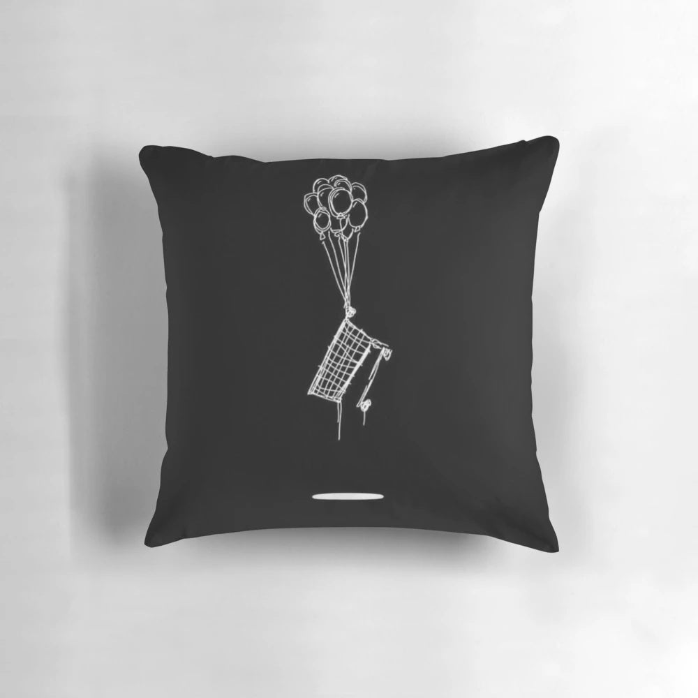 NF themed pillow with balloons design