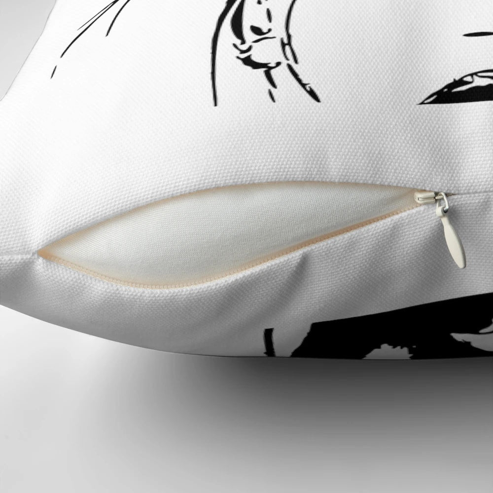 Vibrant pillow design featuring German pop singer Nina Chuba