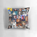 Cozy pillow featuring a photographic design inspired by actor Noah Schnapp