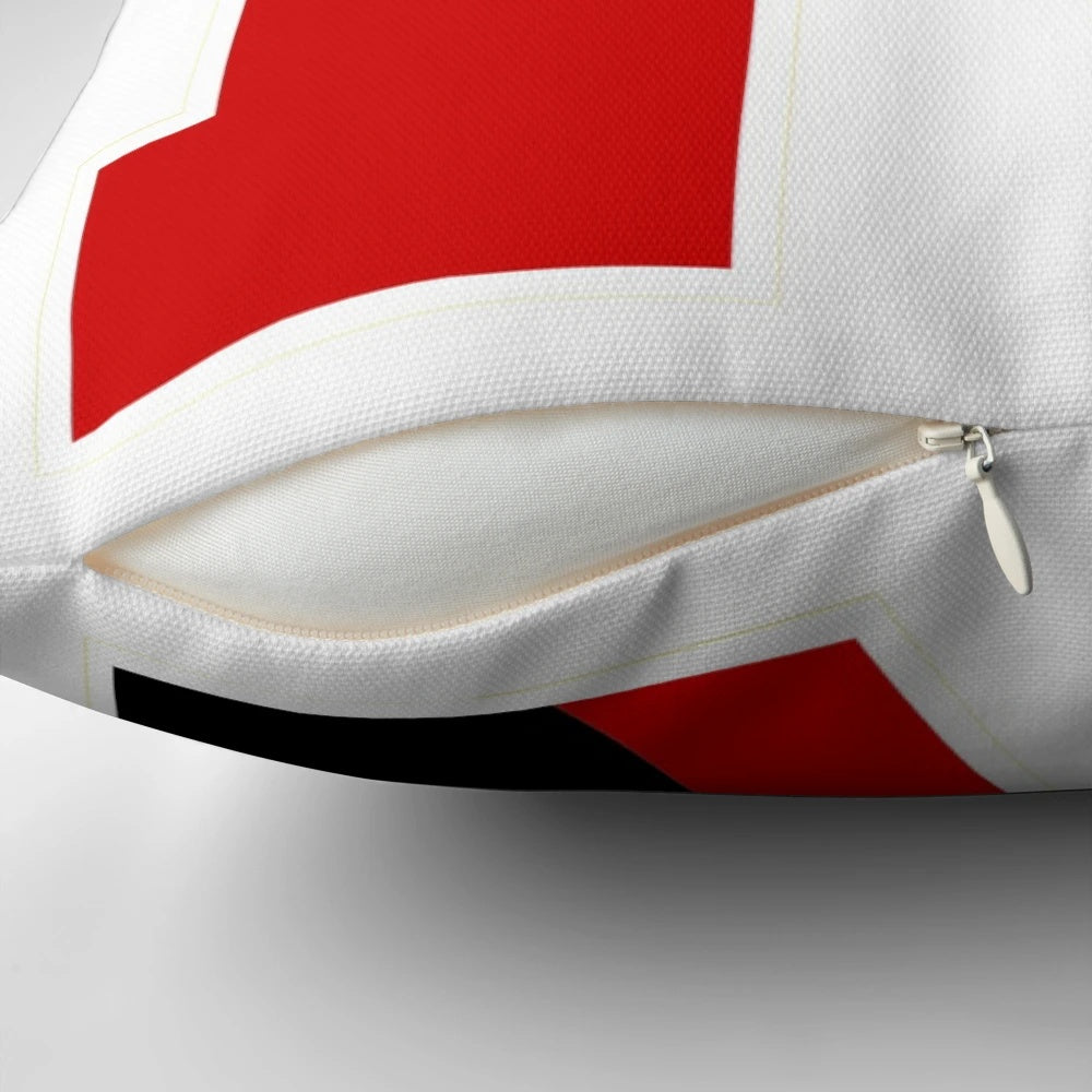 Plush pillow featuring the Northeastern University logo