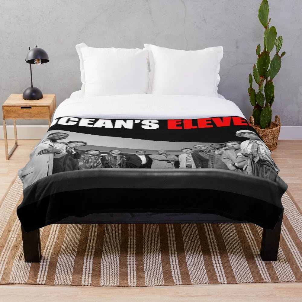Ocean's Eleven inspired plush blanket featuring ensemble cast