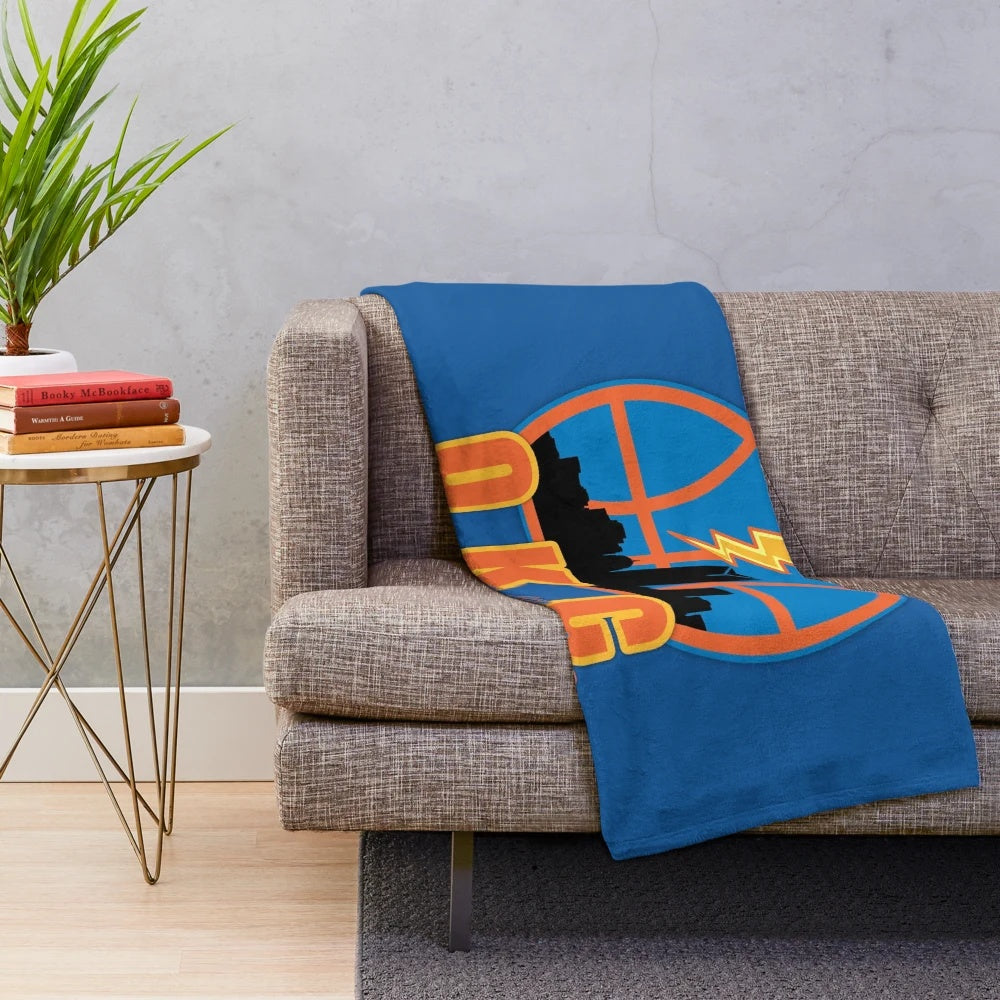 OKC Thunder Plush Blanket with Team Logo