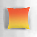 Vibrant ombre gradient pillow in orange, red and yellow tones