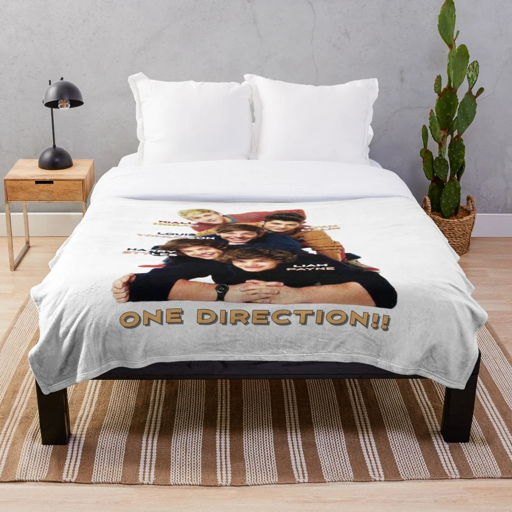 Soft and cozy One Direction inspired plush blanket