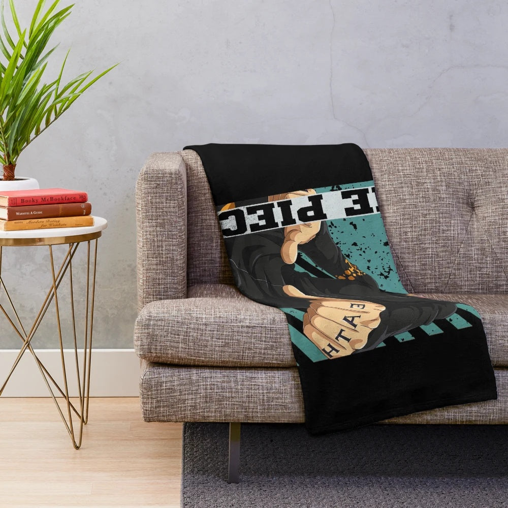 One Piece Law Inspired Plush Blanket