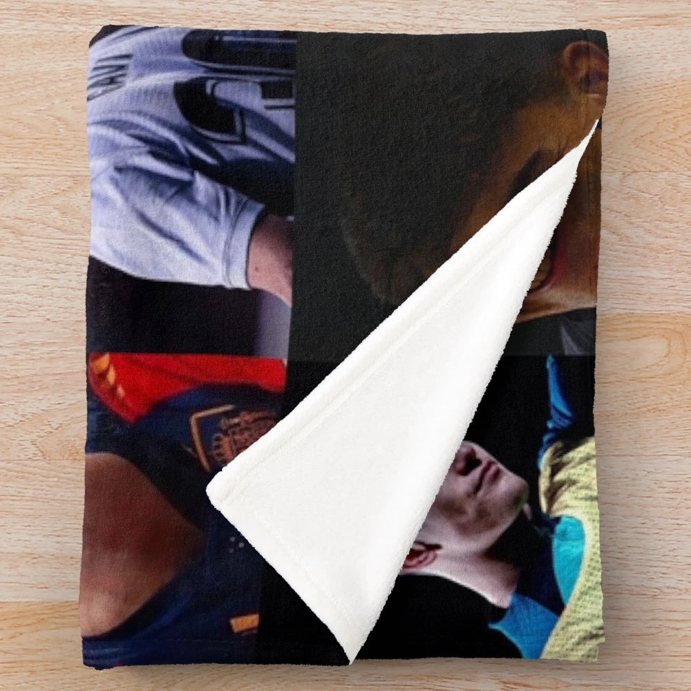 Cozy Pablo Gavi themed plush blanket for soccer fans