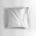 Decorative gray and white palm leaf throw pillow for coastal home decor