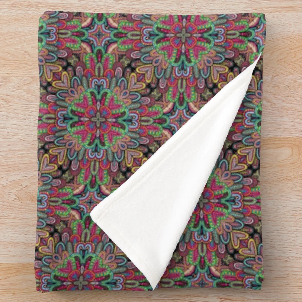Stylish patterned plush blanket for cozy relaxation