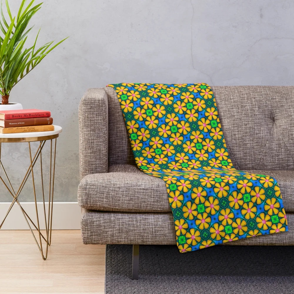 Soft, patterned plush blanket for home decor