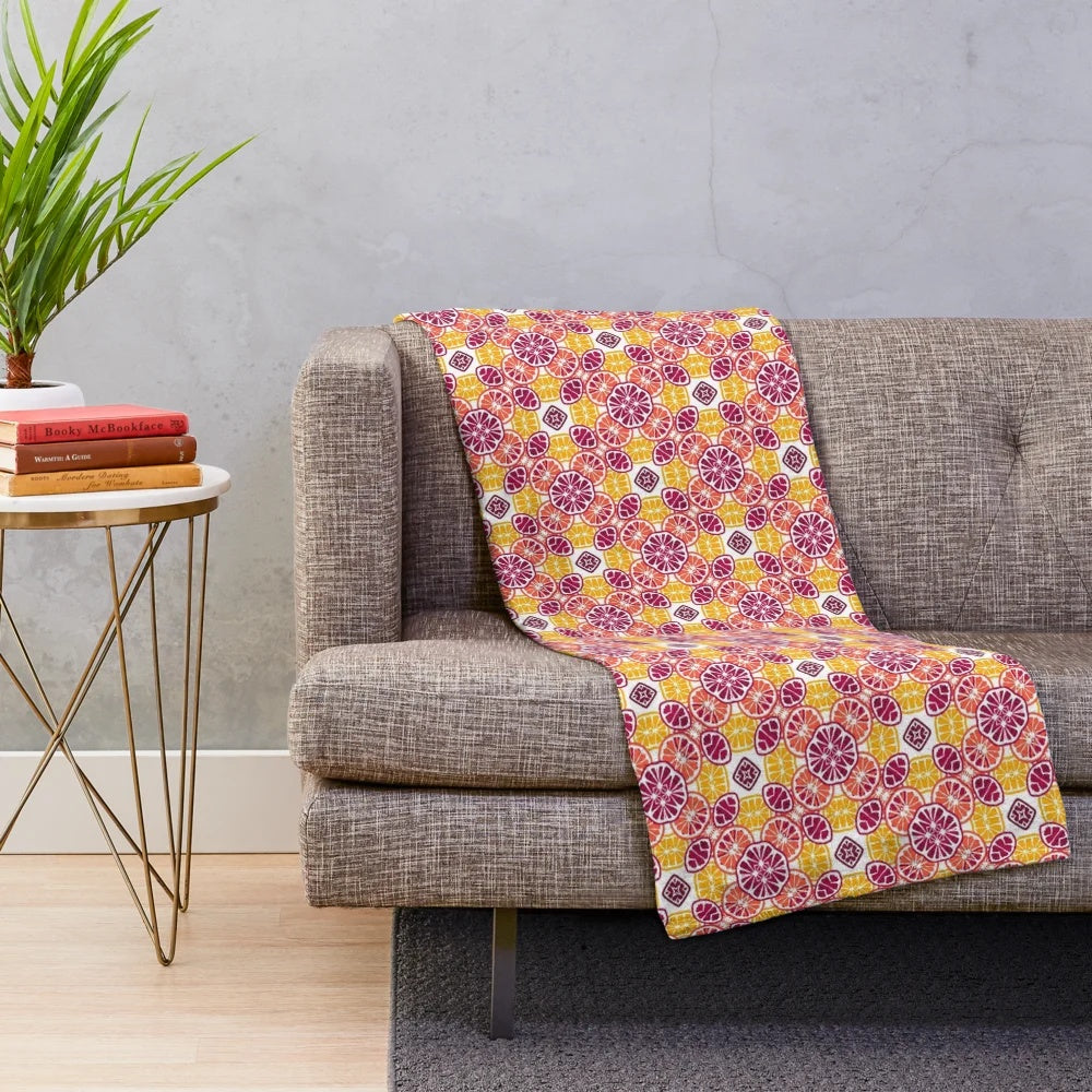 Patterned plush blanket with various designs