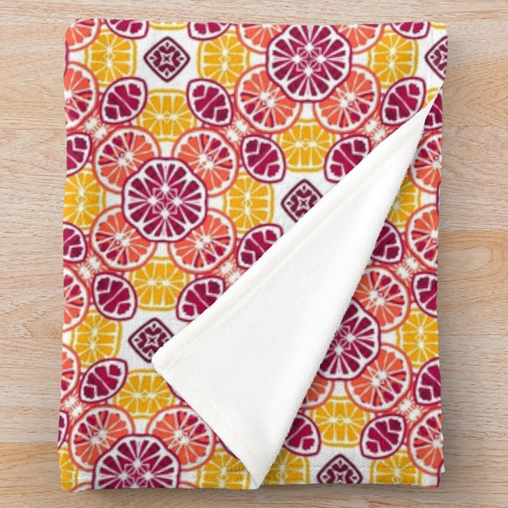 Patterned plush blanket with various designs