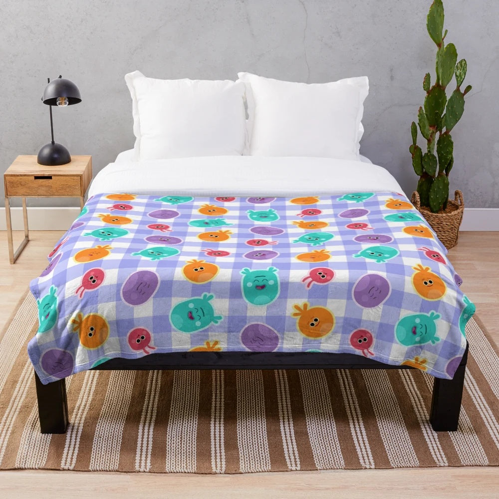 Soft and cozy plush blanket with a stylish pattern design