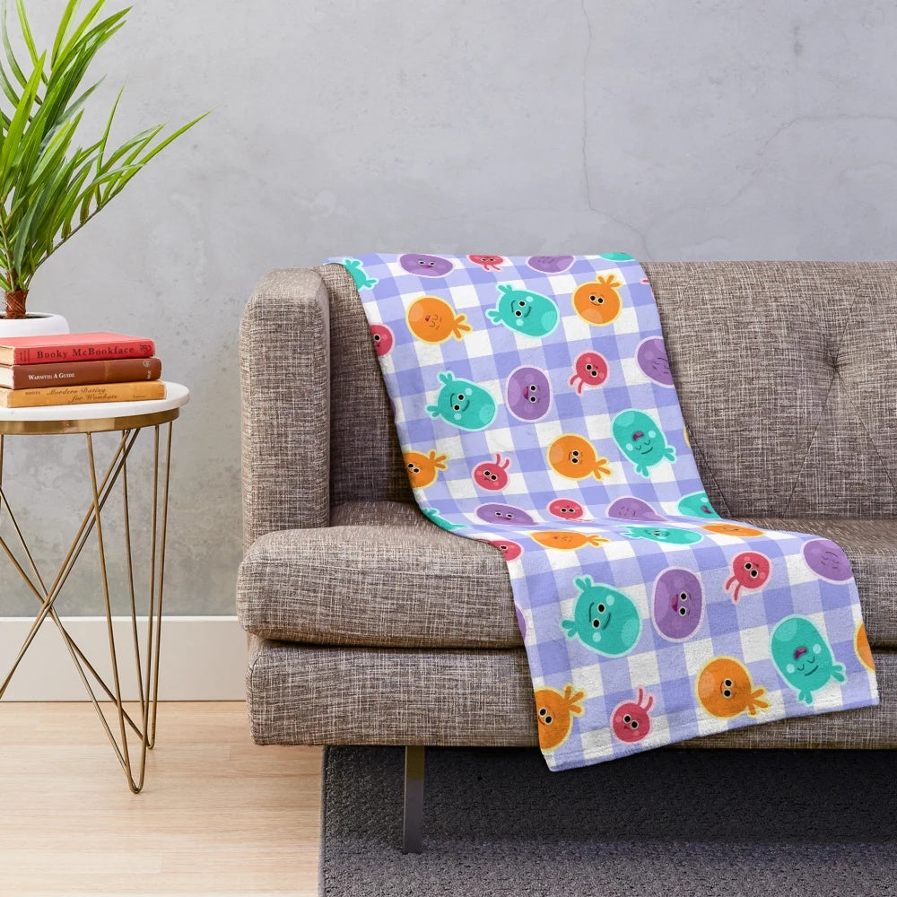 Soft and cozy plush blanket with a stylish pattern design