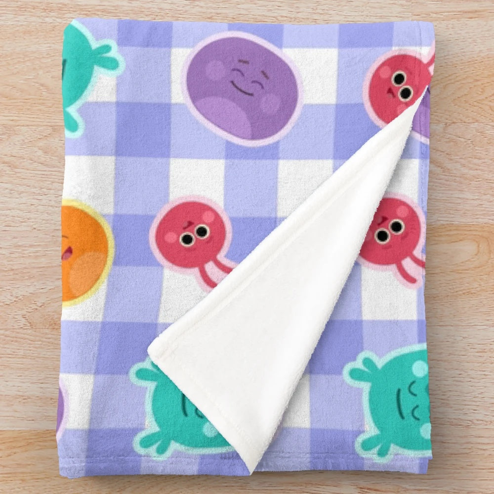Soft and cozy plush blanket with a stylish pattern design