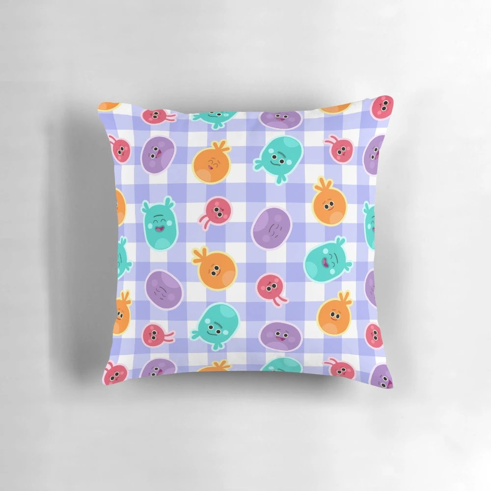 Decorative patterned pillow featuring a unique and eye-catching design