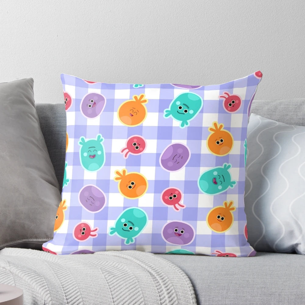 Decorative patterned pillow featuring a unique and eye-catching design