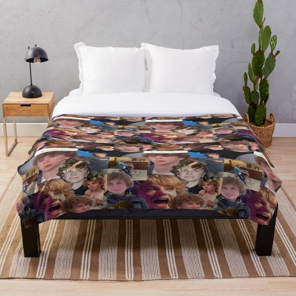 Percy Jackson inspired plush blanket featuring actor Walker Scobell