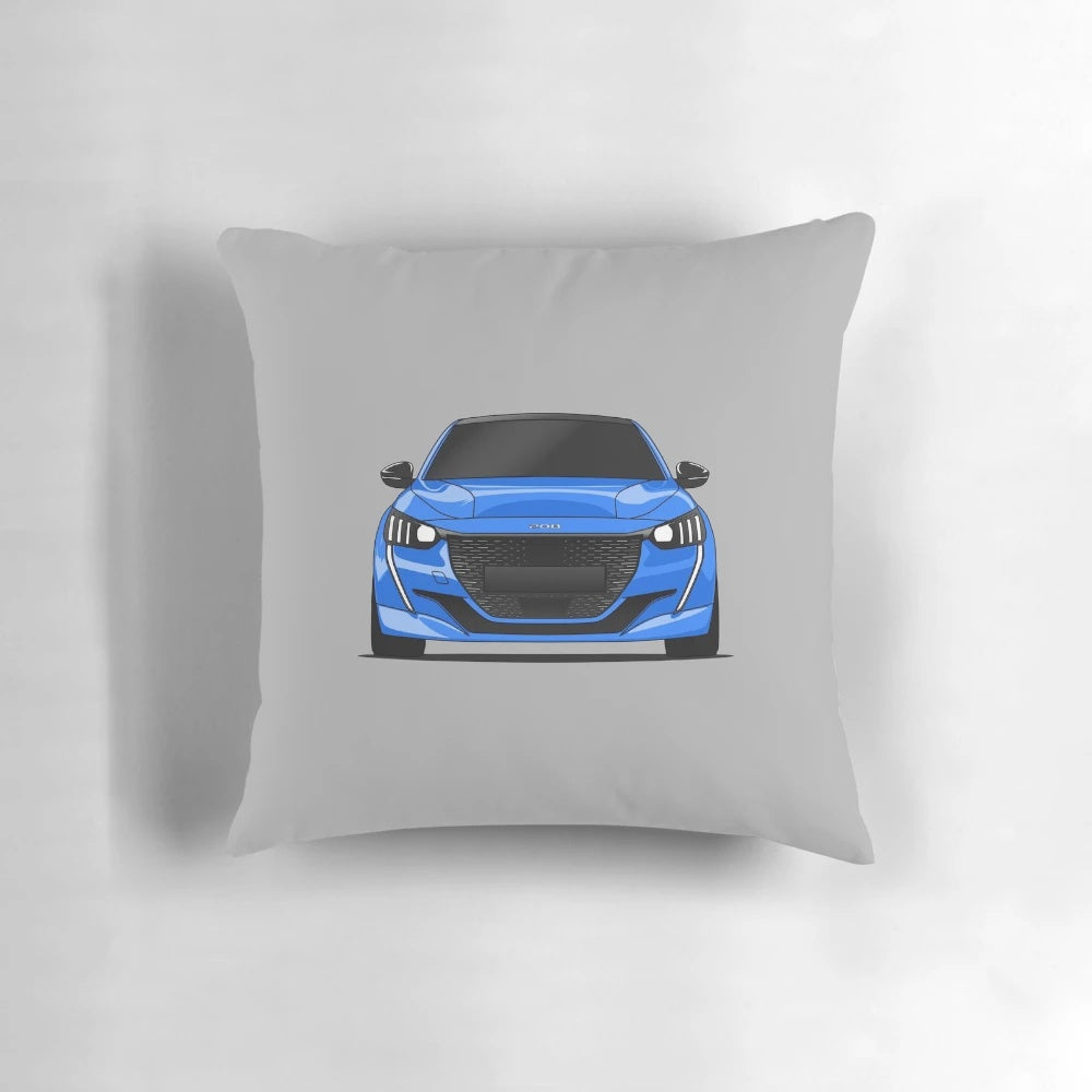 Peugeot 208 Blue Pillow with Automotive Design
