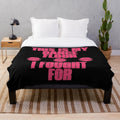 Pink and black plush blanket with Lady Gaga Chromatica design