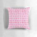 A soft, vibrant pink pillow featuring a whimsical monkey design, perfect for adding a touch of preppy style to any space.