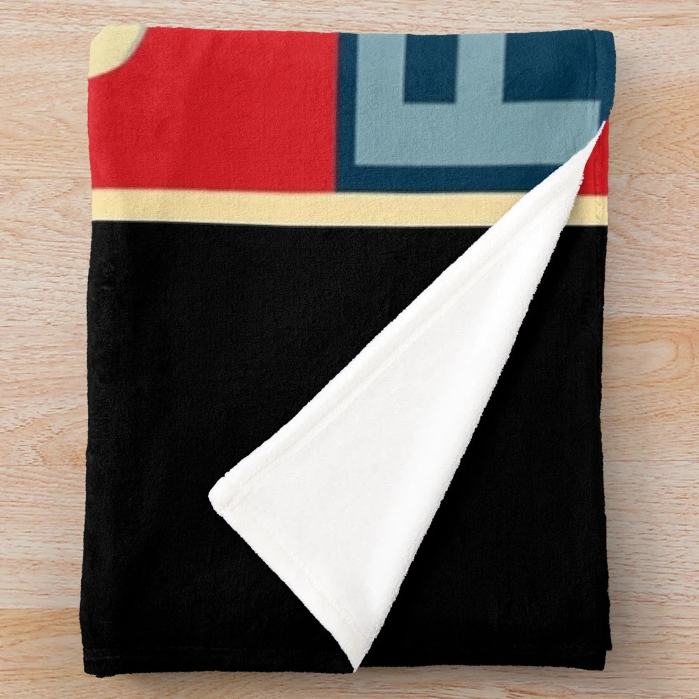 Cozy pink plush blanket with a subtle "Beautiful Trauma" inspired design
